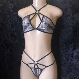 Faux Snake Skin Bikini